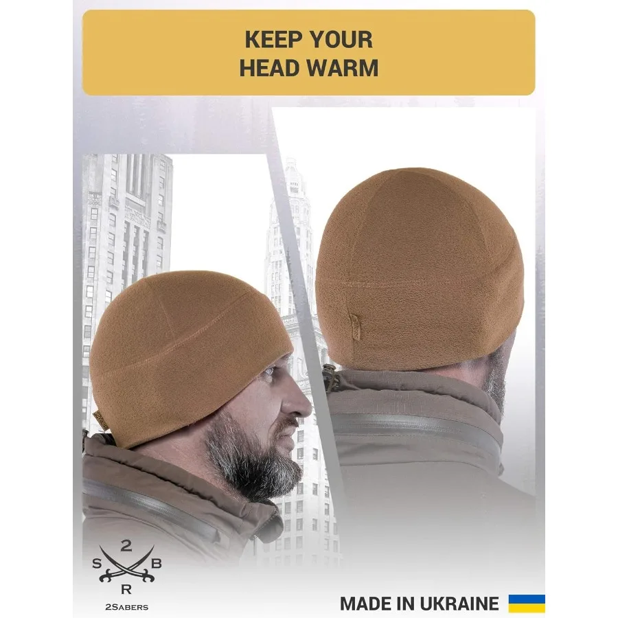 2SBR 2SABERS Warme, leichte 170-Fleece-Uhrenkappe – Herren und Damen – Outdoor-Schädel-Beanie-Mütze