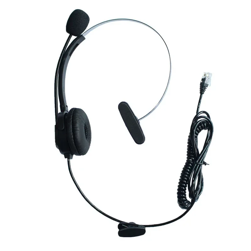 for 3Com Aastra Comfortable Landline Wired 4Pin RJ9 Plug Headset Noise Cancelling Microphone IP Telephone Headphone Call Center