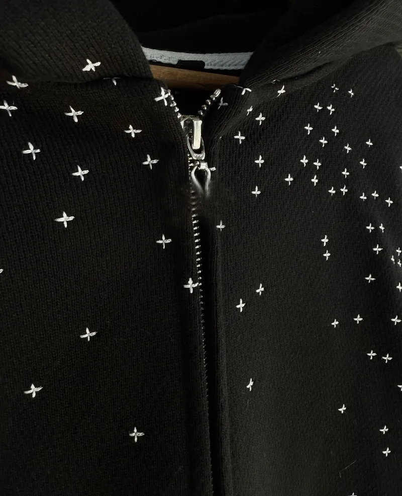 Y2k Retro Star Zip Up Hoodie Gothic Oversized Loose Black Hoodie Streetwear Harajuku Casual Sweatshirt Women Men Vintage Clothes