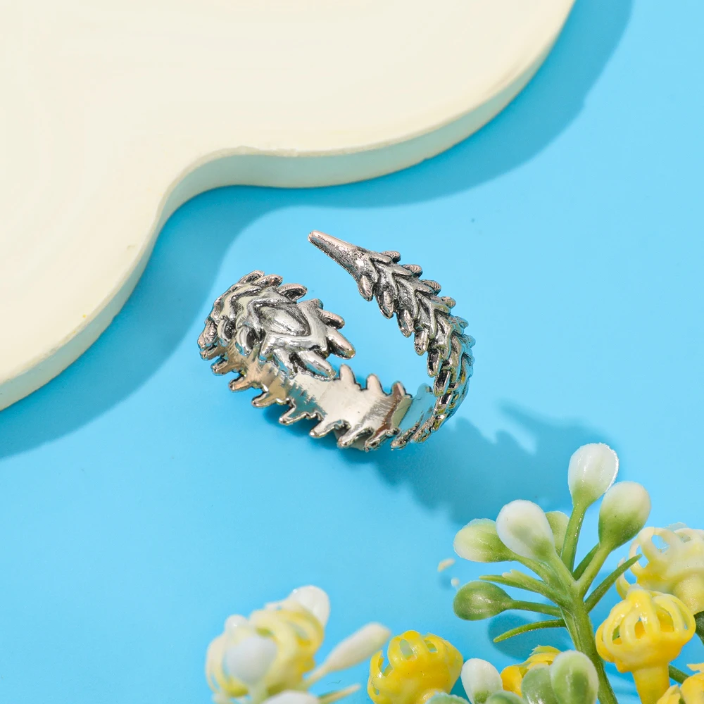 빈티지 펑크 센티피드 커플링 고딕 기하학 척추 모양 다 - Street Fashion Rings 리뷰 및 가격
