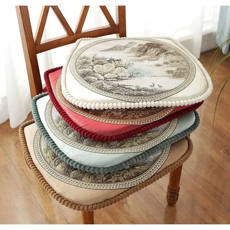 New Chinese Four Seasons Universal Dining Chair Cushion Non-slip Thickened Removable Washable Chinese-style Solid Wood Chair Pad