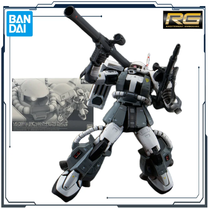

BANDAI Original RG Web-exclusive Version ERIC MANTHFIELD'S ZAKU II 1/144 Anime Assembly Model Toys Gift for Boys Collectible