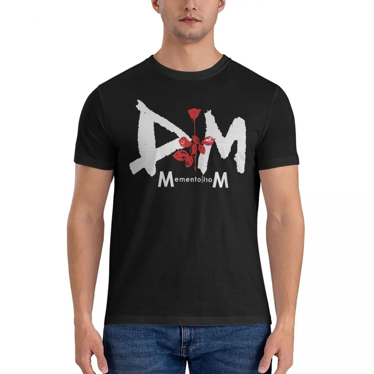 Amazing DM Memento Mori T-Shirt Men Round Neck Cotton T Shirt Depeche Band Mode Short Sleeve Tees Gift Idea Clothes