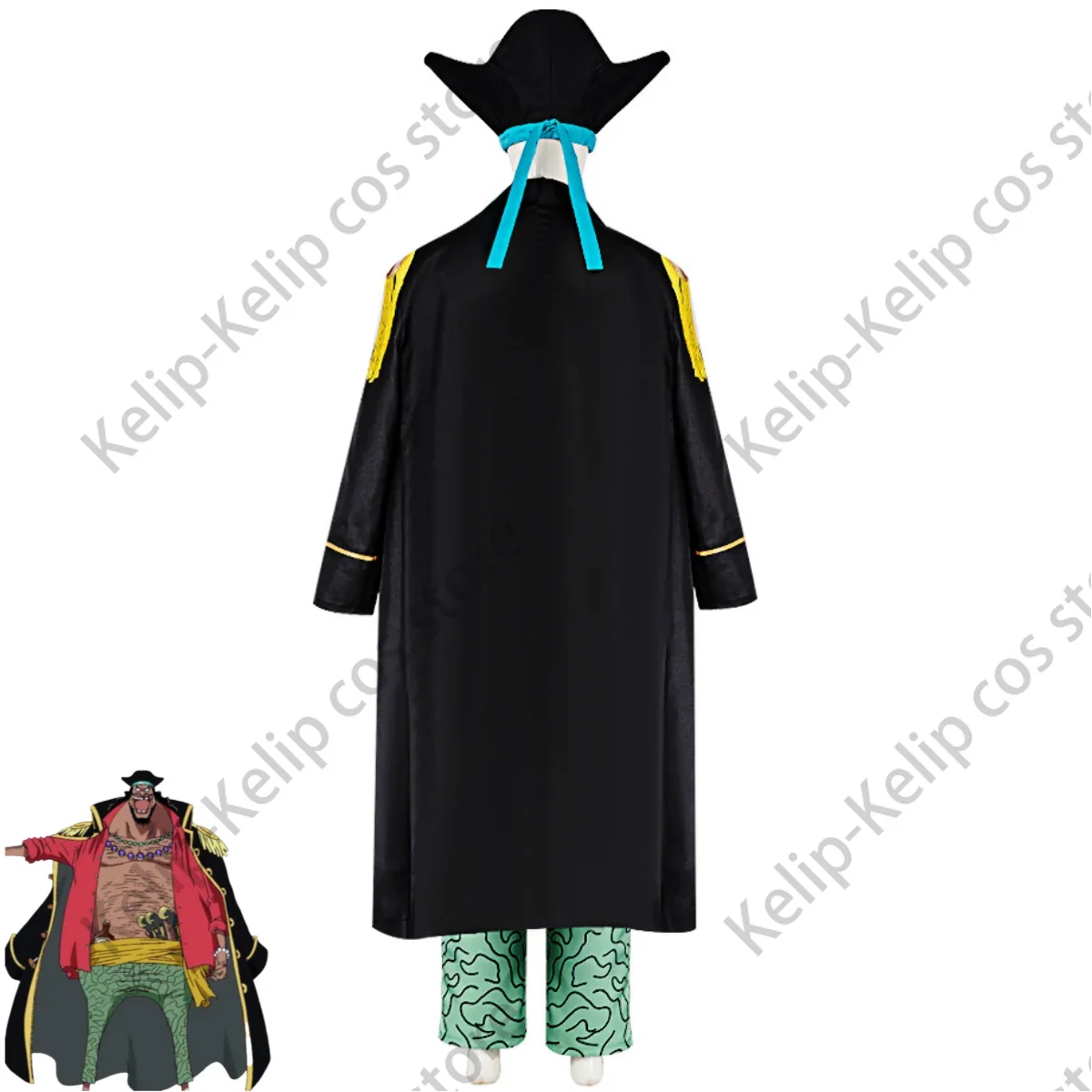 Anime Marshall D Ensinar Cosplay Fantasia, Novo Mundo Quatro Imperadores, Manto Preto Barba Negra, Manto Uniforme e Chapéu, Fato de Halloween para homem