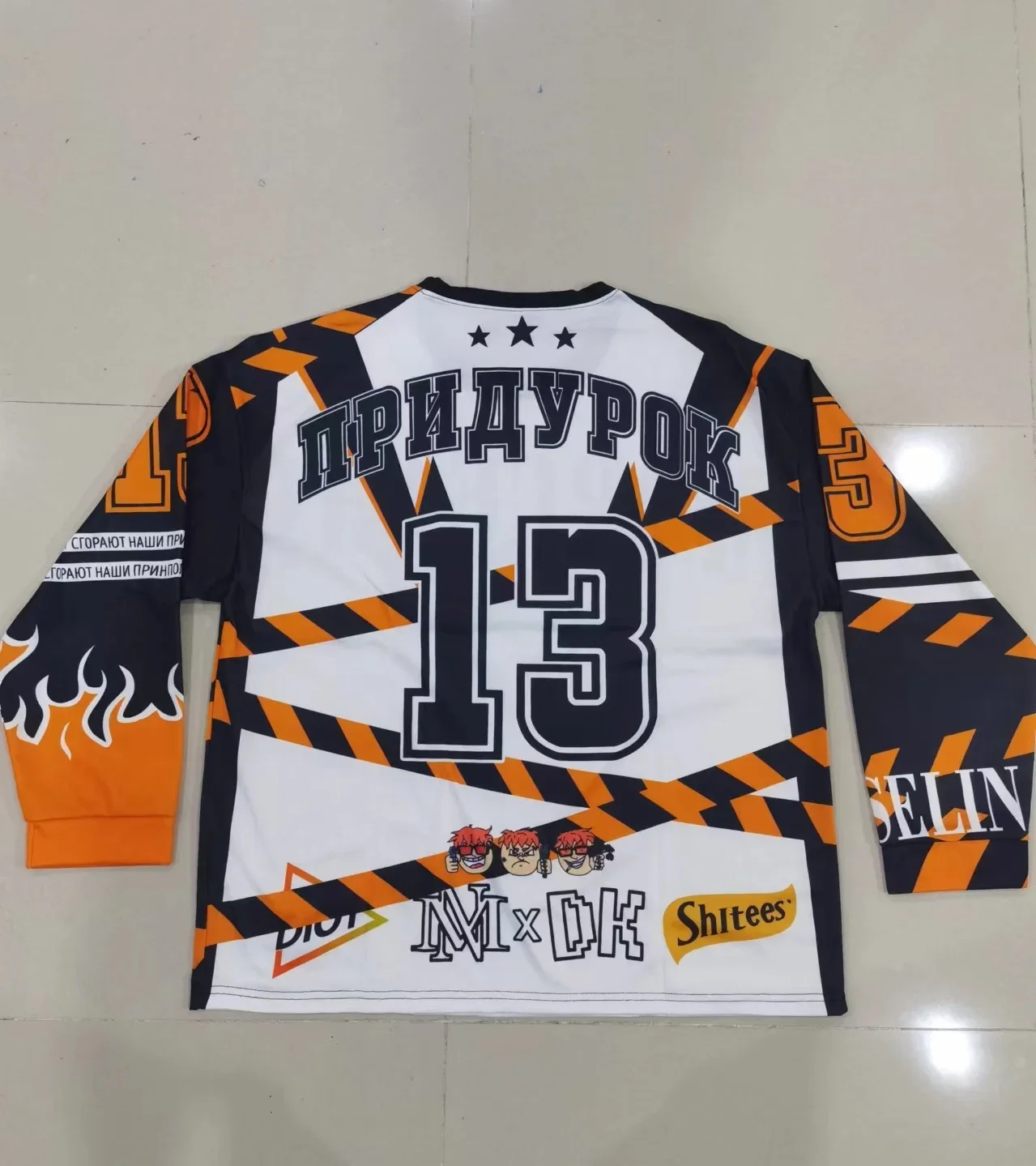 марселин Jersey Long Sleeves T-shirt Men Women Y2K Streetwear Casual Baseball Jersey Casual Top Oversized Retro Classic Clothing