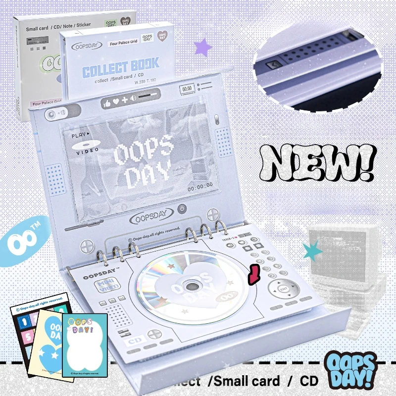 

New Arrival Vintage DVD Photo Album Large Capacity Collection Book 3 Inch Kpop Idol Photocard Binder Shiny Card Holder Wholesale