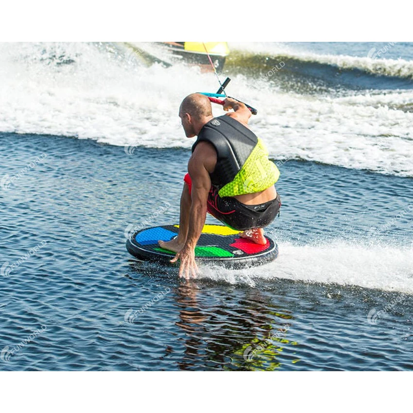 Water Surf Inflatable Disc Ocean Water Board Flying Disc Surfing Floating Board Wakeboarding
