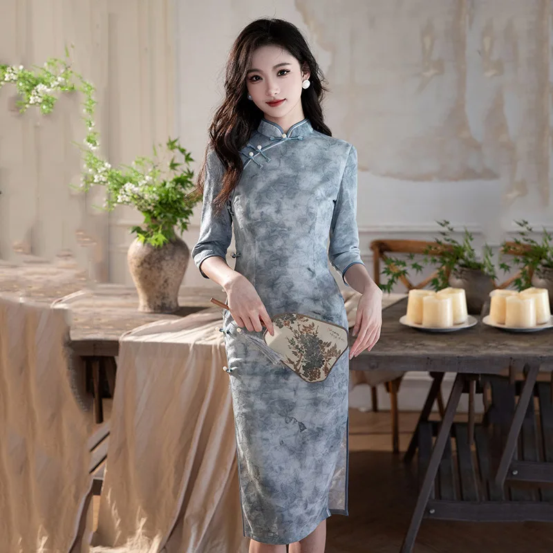 robe-de-soiree-elegante-pour-femme-style-qipao-en-jacquard-a-manches-longues-col-mandarin-avec-boutons-vintage-vestidos