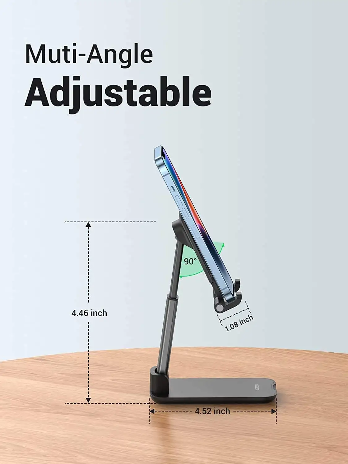 UGREEN Phone Stand Desk Foldable Holder Height Adjustable Cell Phone Cradle Dock Compatible with All Phones