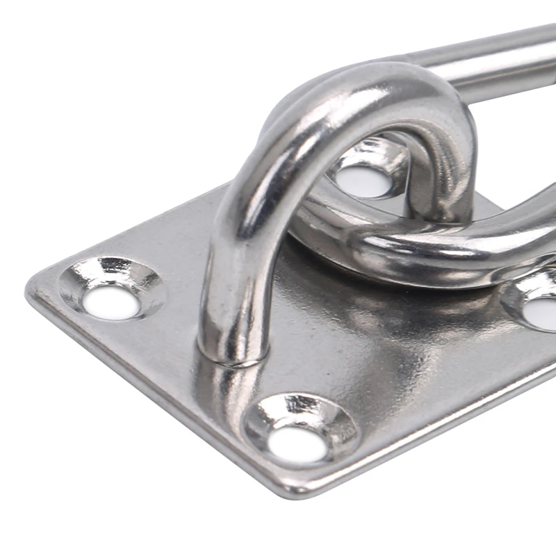 Stainless Steel Square Door Buckle Yoga Hammock Ceiling Fan Hook Boat Buckle Playground Facilities Safety Fixed Grommet Plate