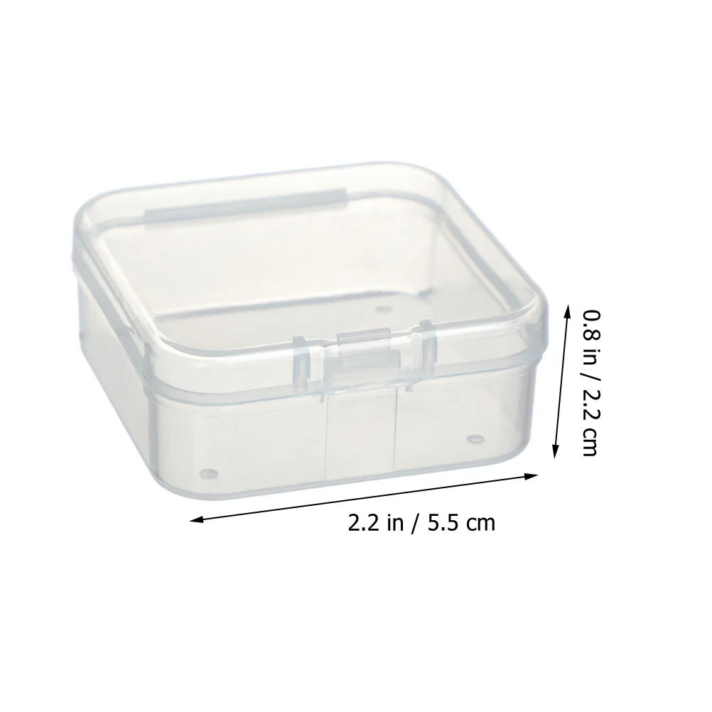 

20 Pcs Storage Boxes Transparent Lid Bead Cases Mini Jewelry Accessories Clear Plastic Sealed Dustproof Containers