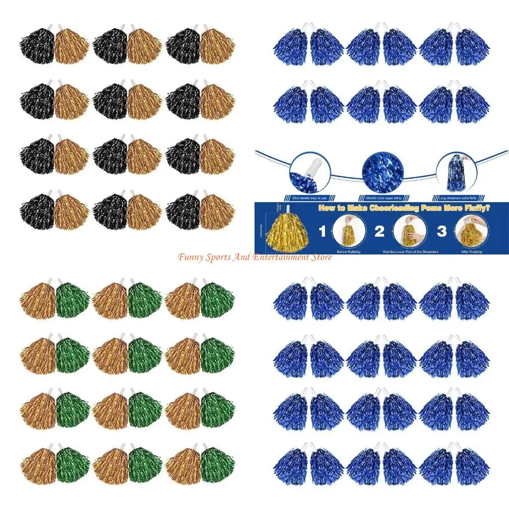 

C4DE Handheld Cheerleader Pompoms for Sports Meet Team Spirit Cheering Party Dance