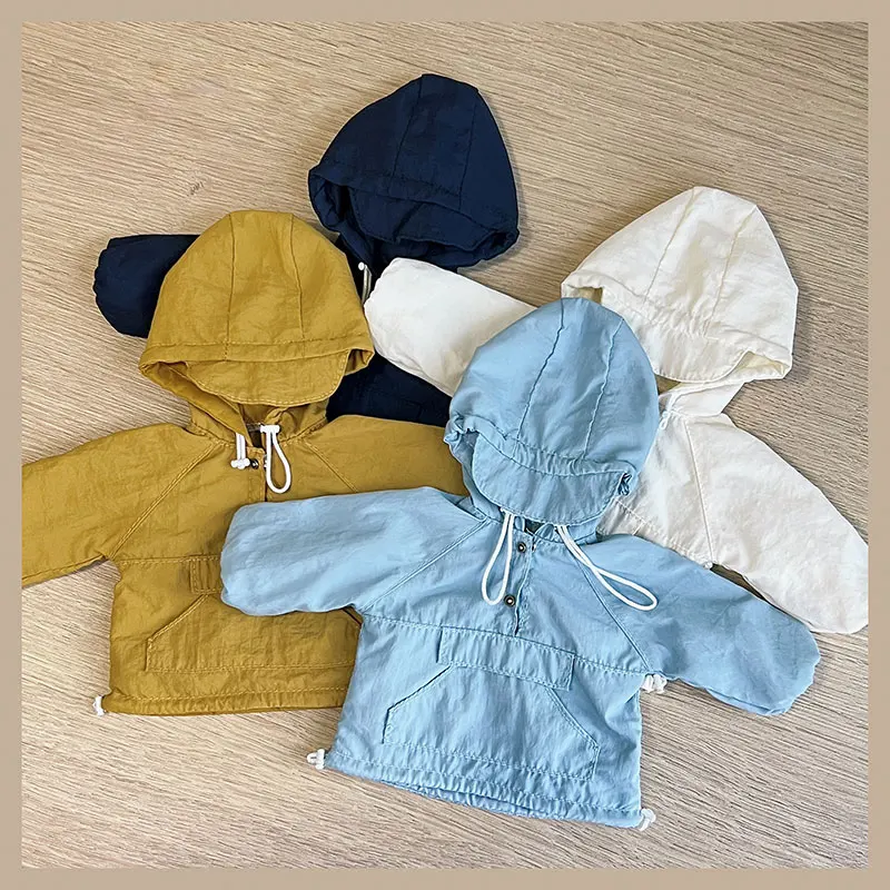 

1/6 BJD Doll Clothes Daily Casual Versatile Solid Color Loose Pocket Hooded Windbreak Top For Big Fish BJD Doll Toy Accessories