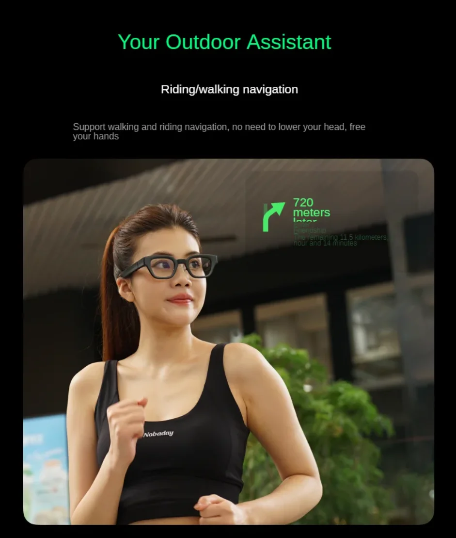 INMO Go Smart AR Glasses Wireless AI Assistant Glasses Music/Call/Translation/Teleprompter/Navigation/Bluetooth Audio