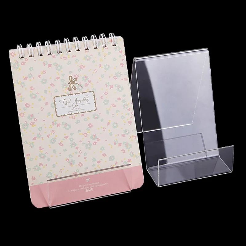 Transparent Acrylic Bookshelf Stand Book Display Stand Album Notebook Stand Desk Storage Rack Office Accessories【SMQ】