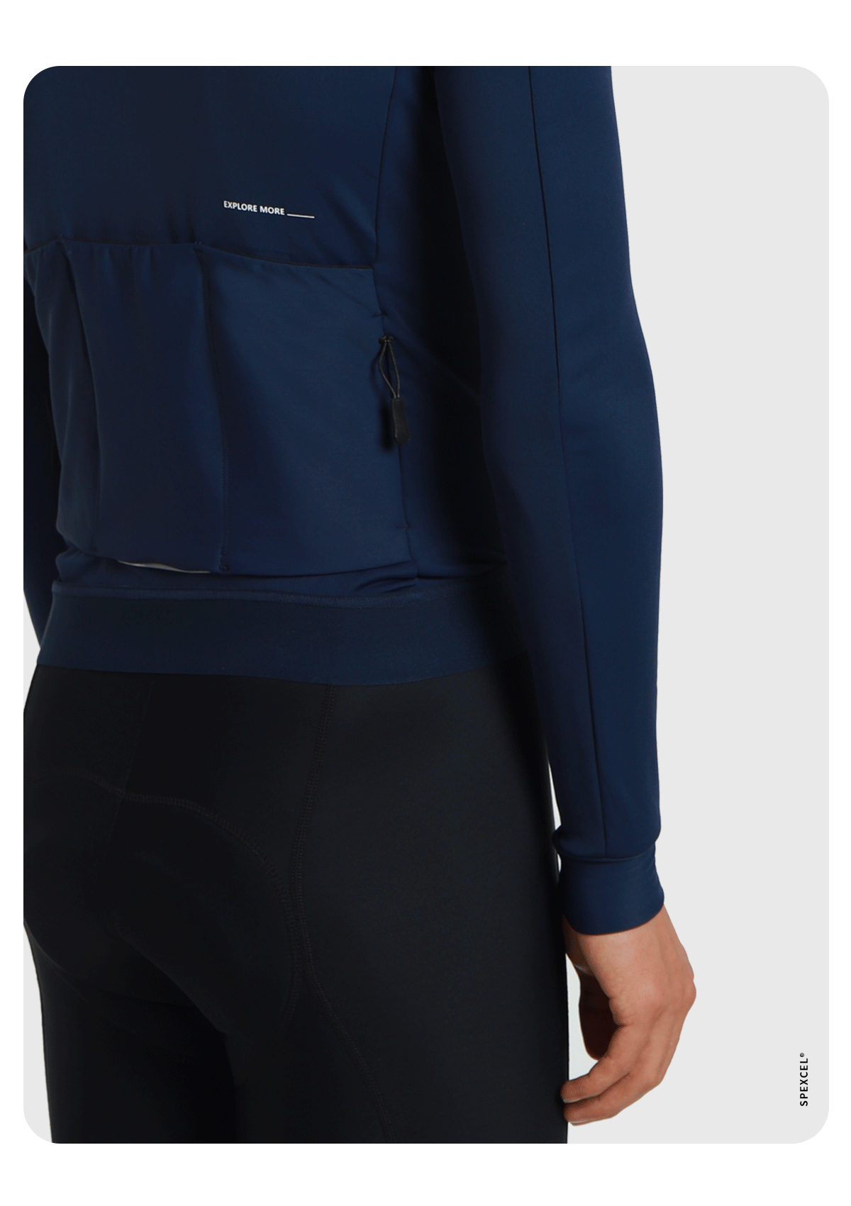 SPEXCEL 2023 Winter PRO AERO 3.0 Thermo-Fleece-Radtrikots Langarm Race Fit Nylon-Thermostoff Warm und atmungsaktiv – Detail 11