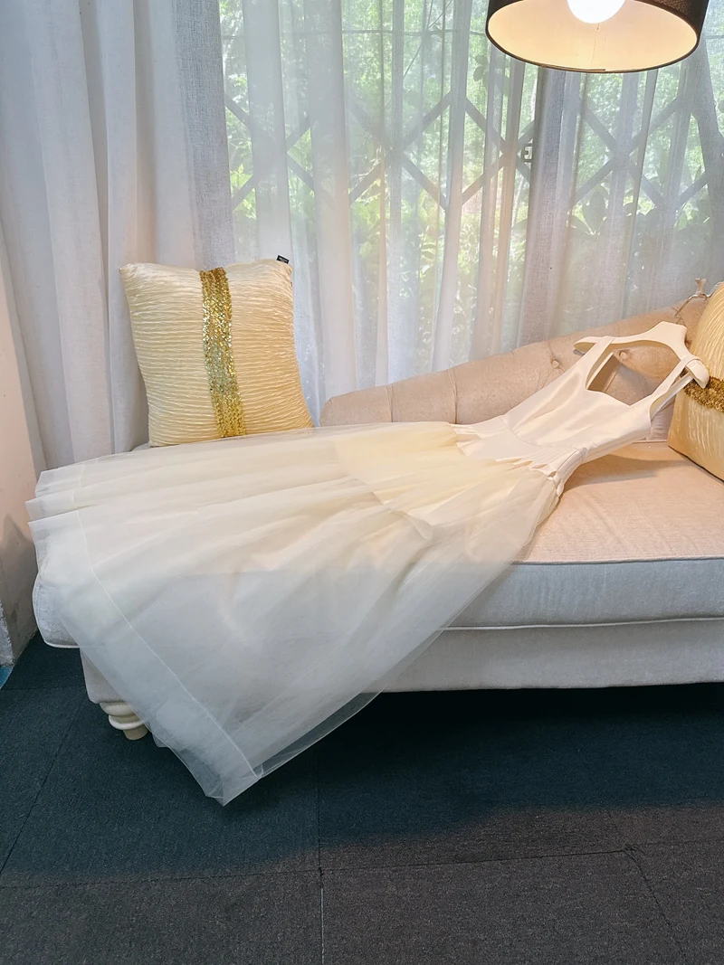 Summer Aosphere White Sexy Brtte Strap Me Patchwork PureWant Aoscence Fairy Silk Velvet High-End Holiday Dr