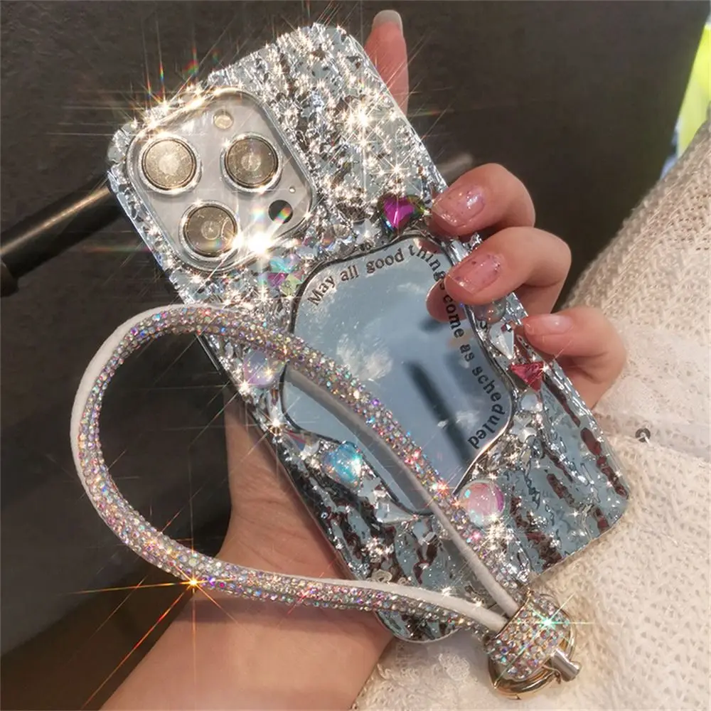 

Rhinestone Mobile Phone Lanyard Anti Loss Bling Bling Phone Wrist Strap Bright Handheld Diamond Lanyard Phone Pendant