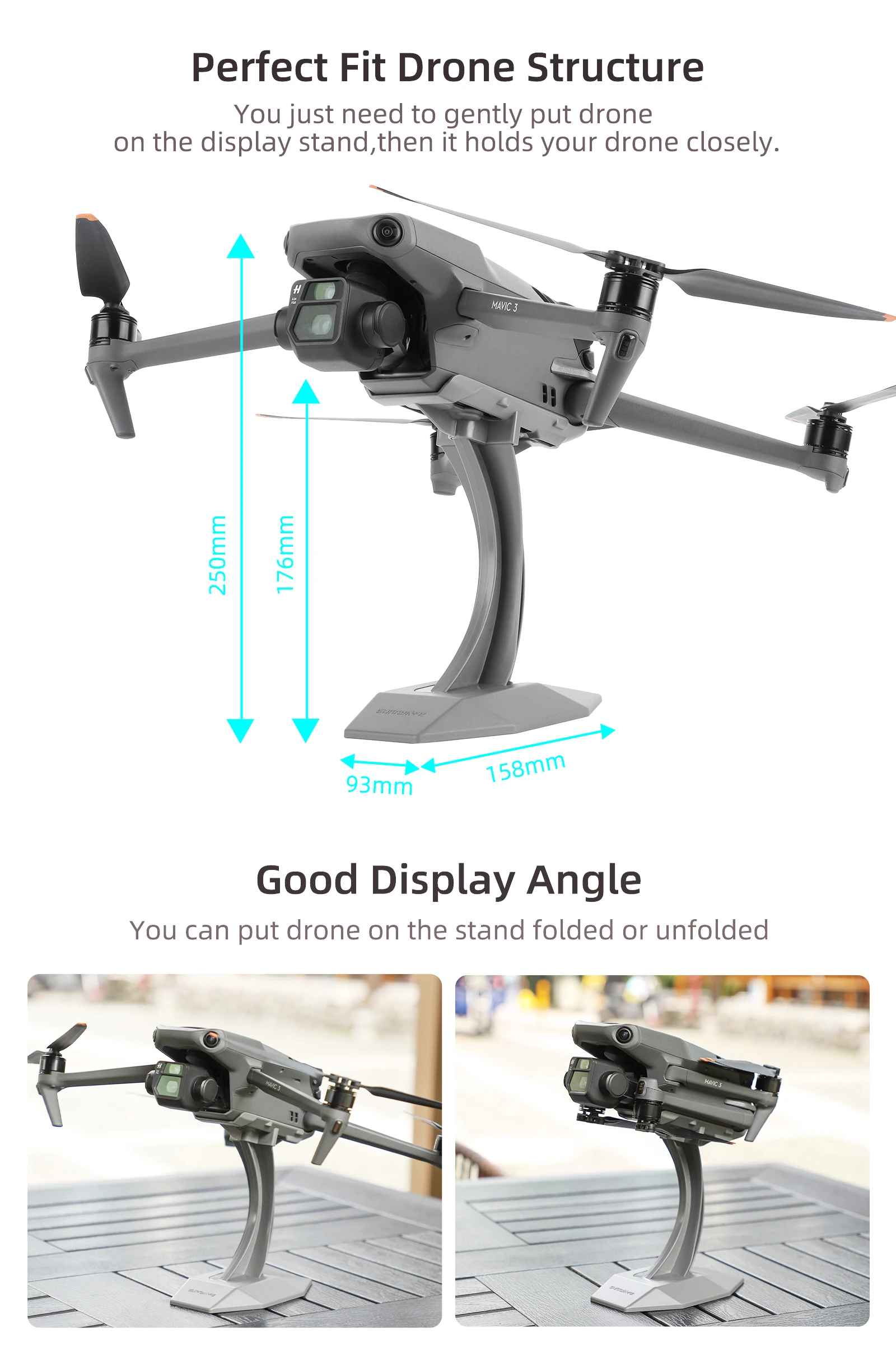 Desktop Display Stand Drone Mount Base Bracket for DJI Mavic 3/Mavic 2/ Mavic PRO Series Universal Drone Accessories