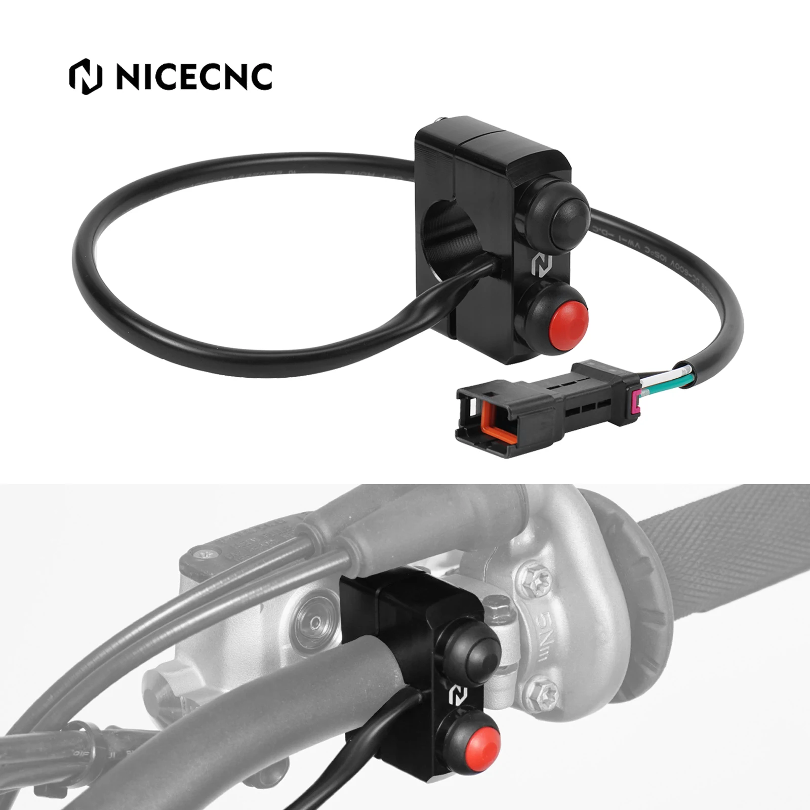 NiceCNC For GasGas 2024 2025 EC 300 EC 250 EC 250F ECF 350 MC 250 MC250F EX EXF ES EW 250 300 350 450 Start Stop Switch Button