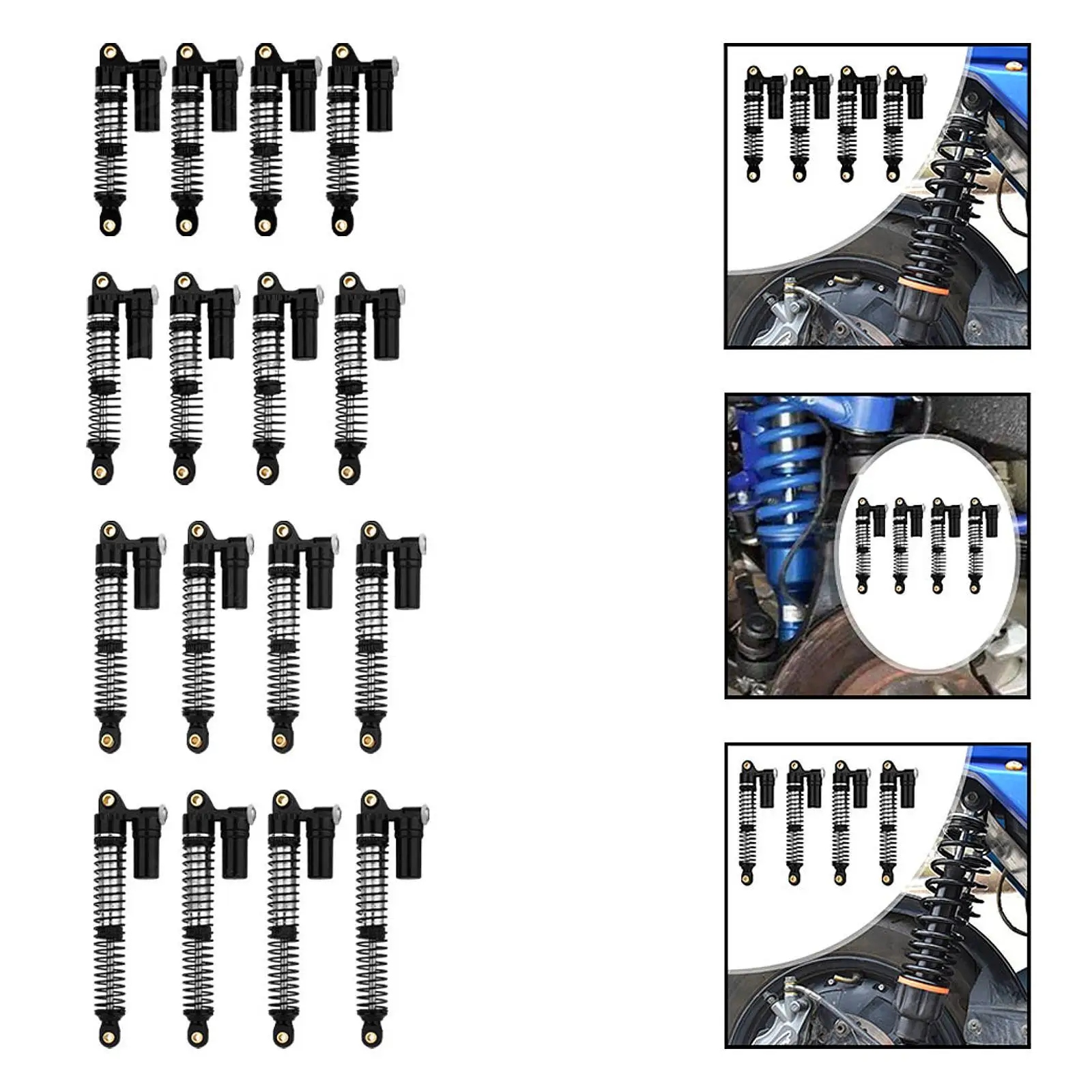 Shock Absorber Replacement Parts Coil Spring Riding Accessories Oil Damper 1/18