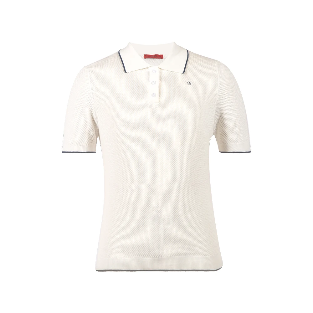 New Mens Polo Shirts Cotton Mens Casual Short Sleeve Tops Knitted Embroidery Soft T-Shirts Daily 2025