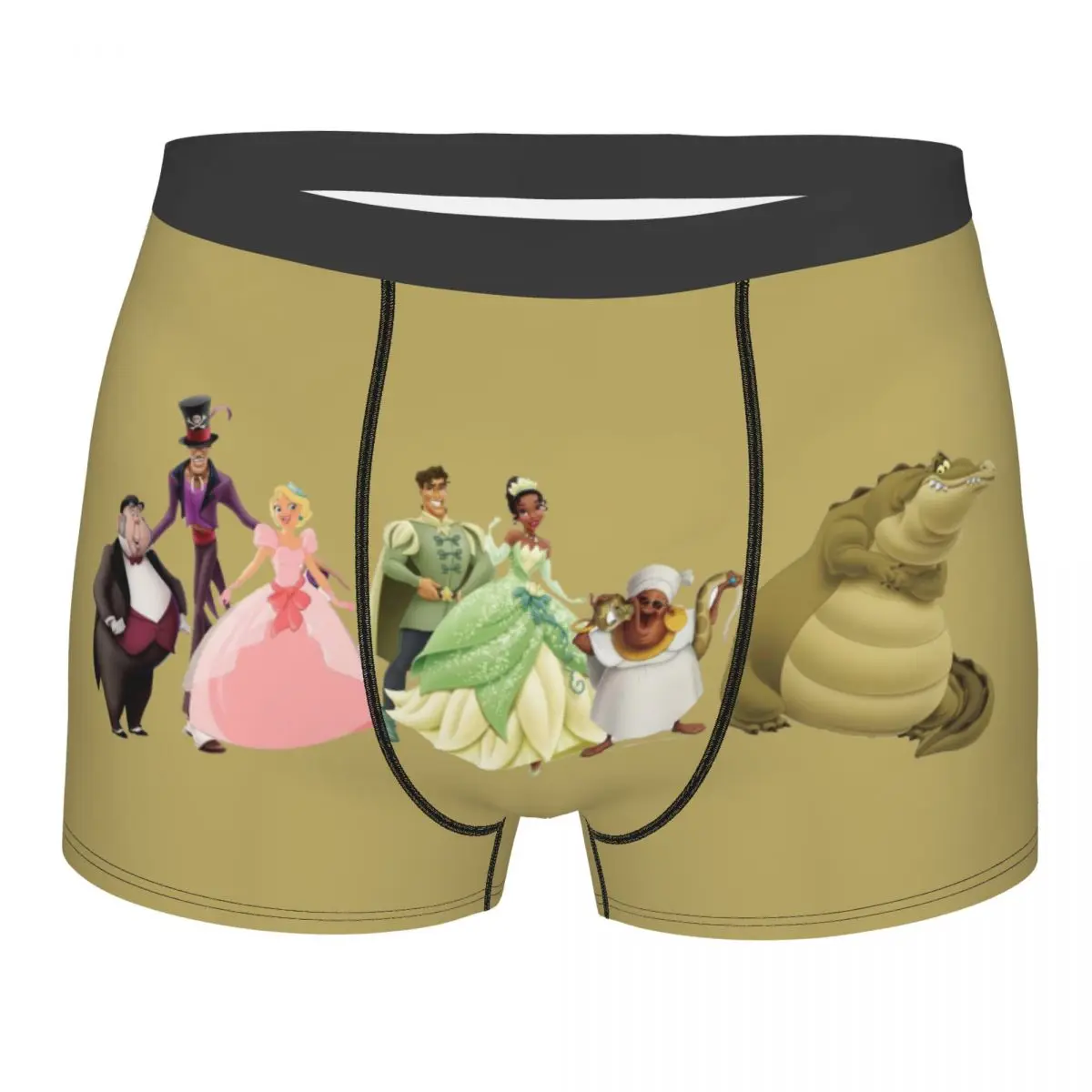 

Новинка на заказ, боксеры с персонажами принцессы и лягушки, шорты, мужские трусы, эластичные трусы, нижнее белье