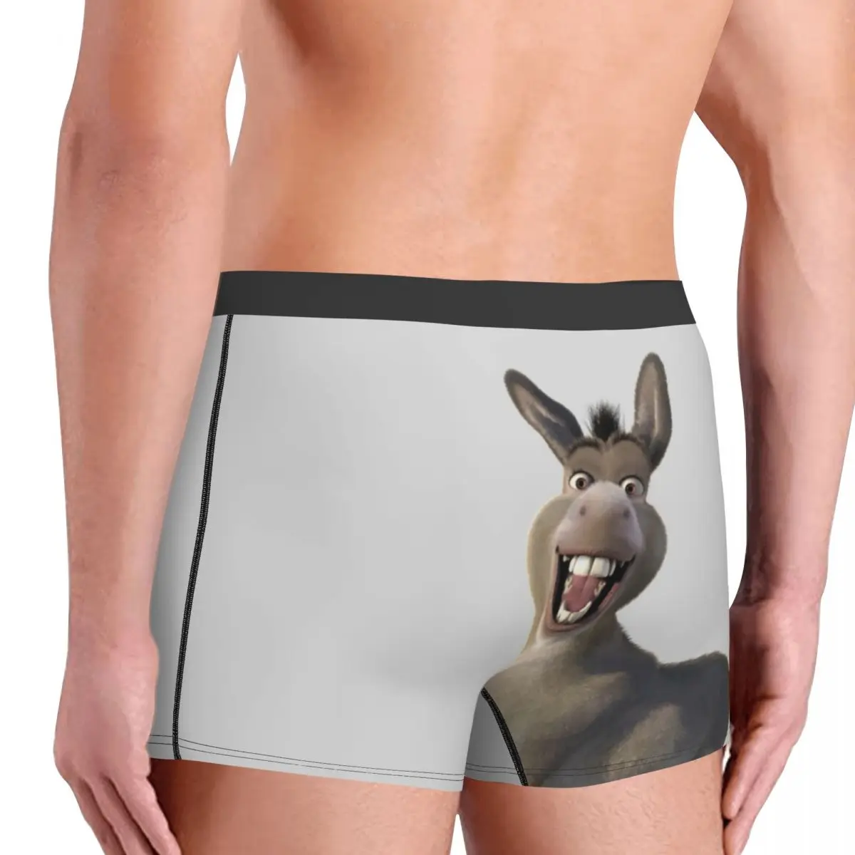 Men Donkey From Shrec Movie Underwear Humor Boxer Briefs Shorts Panties Male Soft Underpants Polyester Print