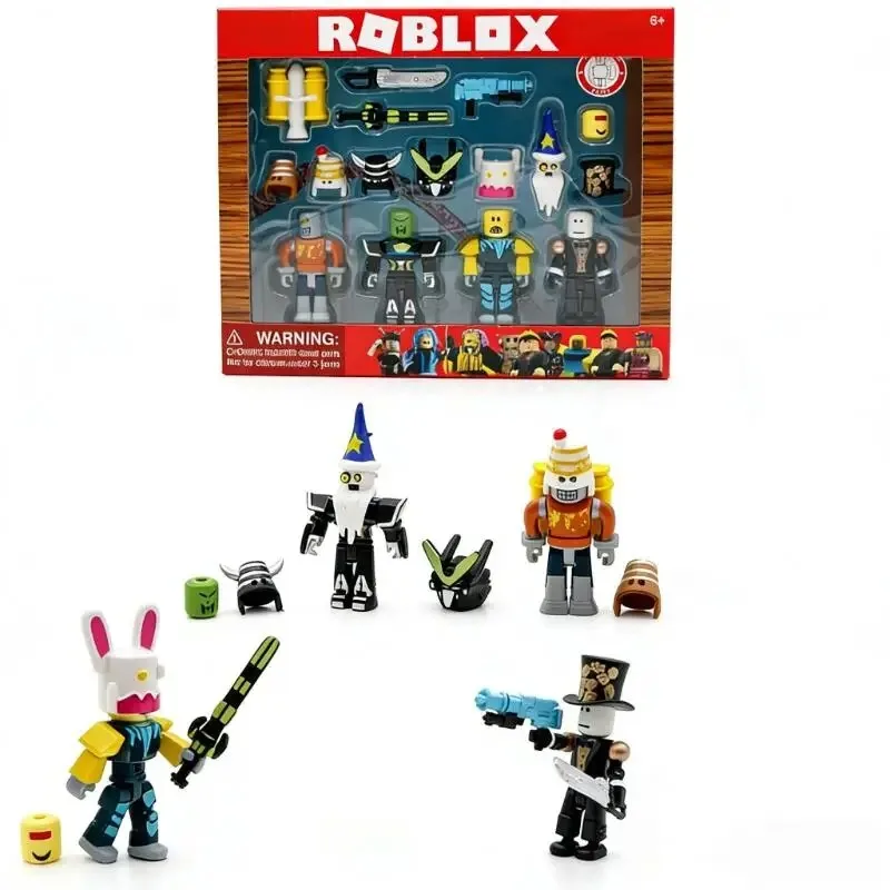 4-teiliges Set Roblox Roboter Weltmeister-Stil Spielzeug mit Zubehör Geburtstagsgeschenk Cartoon Modell in Box – Detail 5