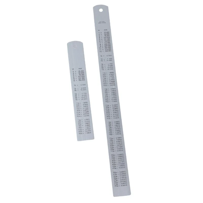 

6in & 12in Straight Edges Ruler with Imperials and Metric Measurements Stainless Steel Ruler Set for Project Crafting