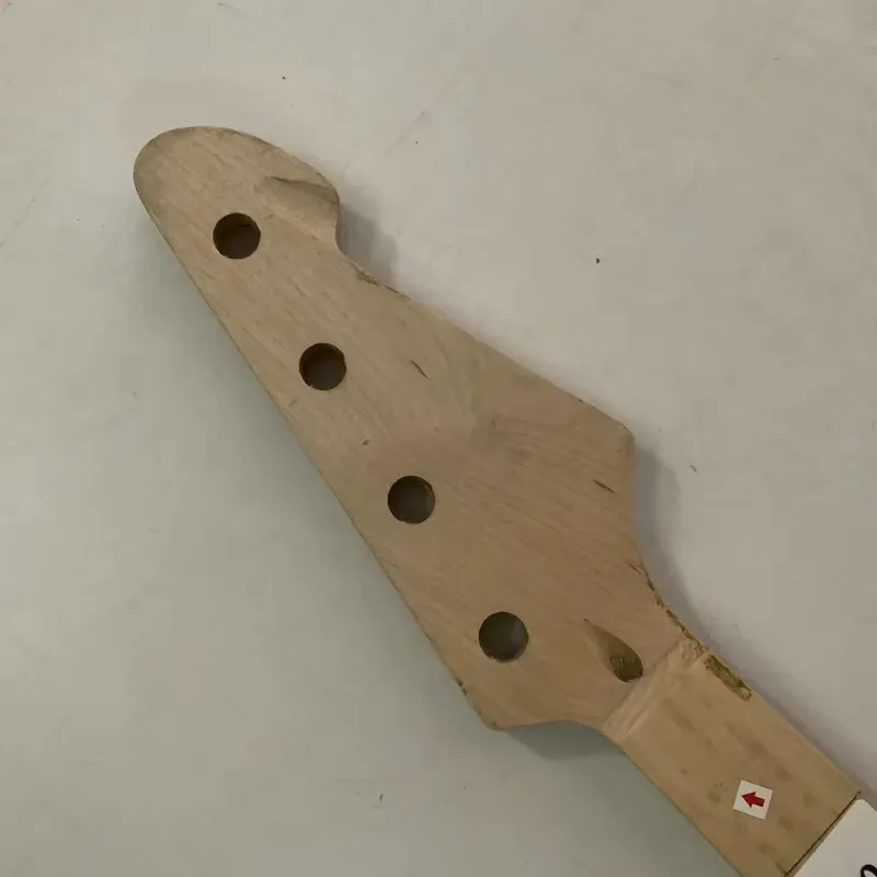 HN684 Genuine Peavey Electric Bass Unfinished 4 String Bass Neck Natural Maple No Paints No Frets with Damages for DIY Replace