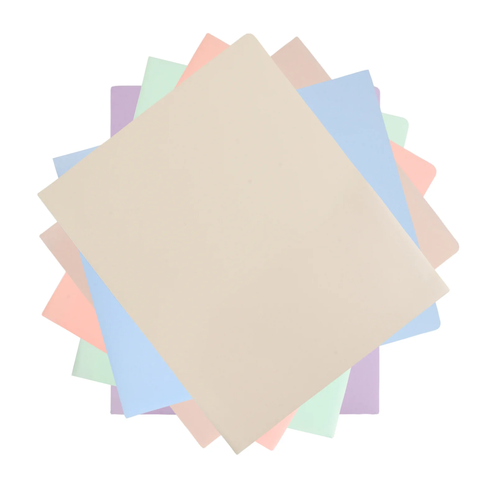 

6pcs Macaron Color File Folders Plastic 2 Pocket Document Organizer For School Office Home Heavy Duty Storage Supplies