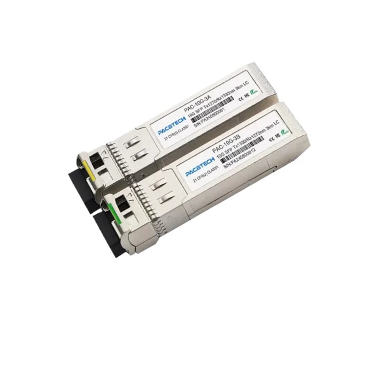 1 pair 10G SFP+ Fiber Module Transceiver BIDI 3/10/20/40/60/70/80/100km LC WDM 1270/R1330nm Compatible with Cisco Mikrotik