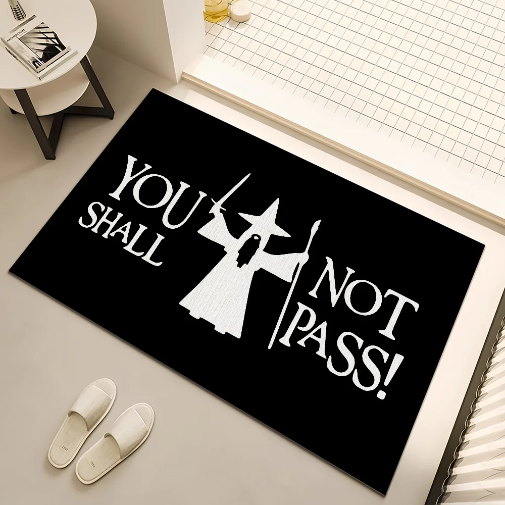 You Shall Not Pass small carpet Anti-Slip Kitchen Bedroom Handmade Tufted Rug Carpet Living Room G-GandalfS Entrance Decoration