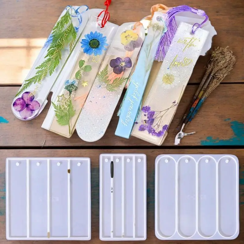Bookmark Silicone Mold Rectangle Epoxy Resin Casting Mould For DIY Crystal Epoxy Resin Book Decoration Crafts Accessories