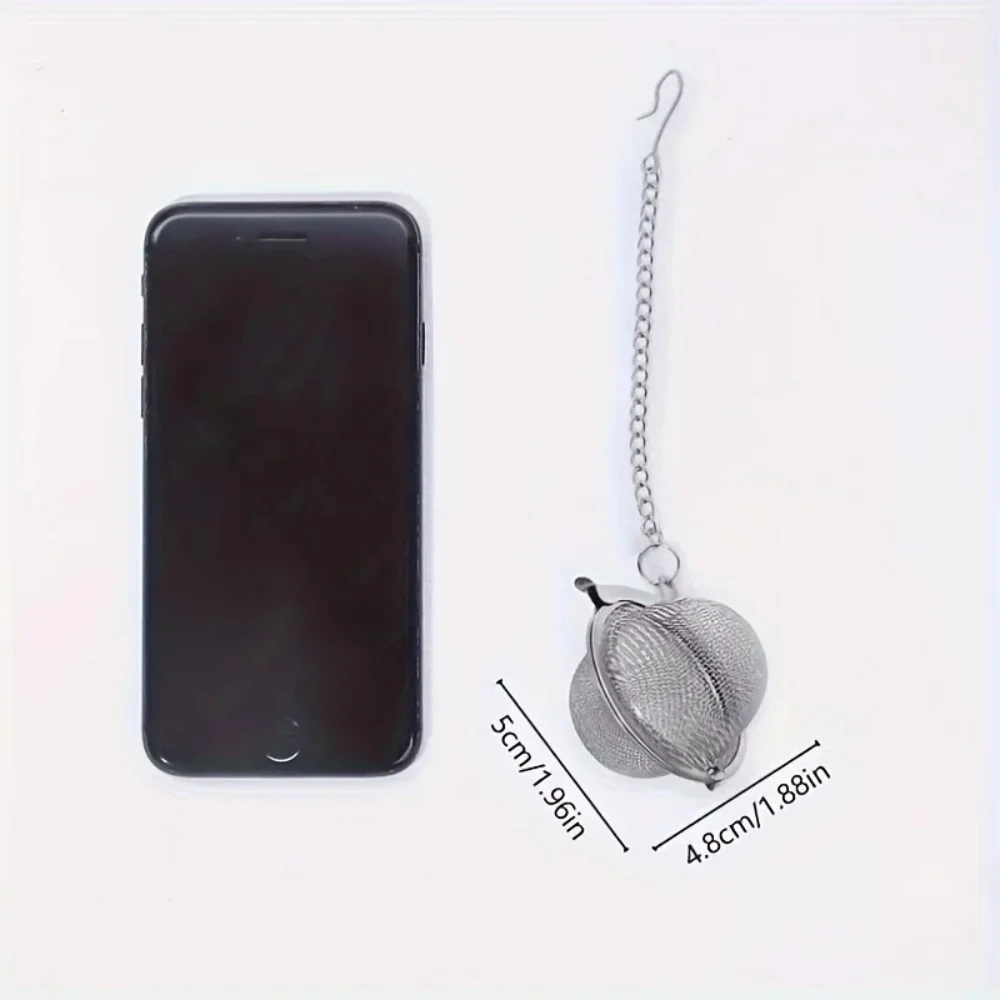 Stainless Steel Flavored Filter Ball Mesh Tea Ball Tea Strainers Soup Filter Ball with Extension Chain Hook