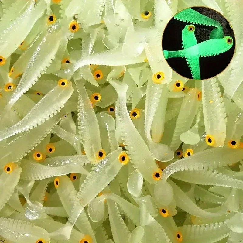 10 Pcs Soft Fishing Lures 5.5cm 7cm T Tail Worm Lure Small Artificial Bait Jig Wobblers Swimbaits Bass Fishing Tackle Pesca