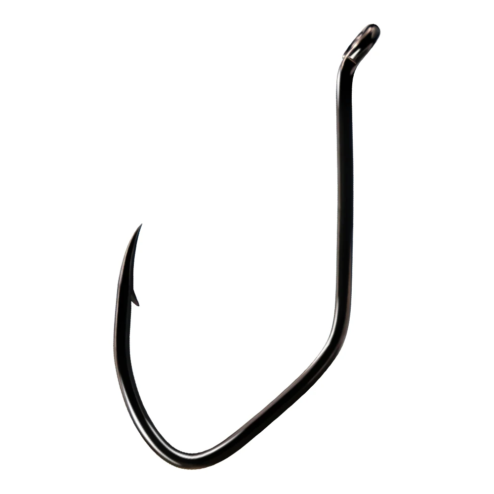 ZYZHE 4~11 Stück/Beutel Schwarze Welsangelhaken Größe 1/0 # -8/0 # Hochfeste Kohlenstoffstahl-Welsangelhaken für Süßwasserfische – Detail 8