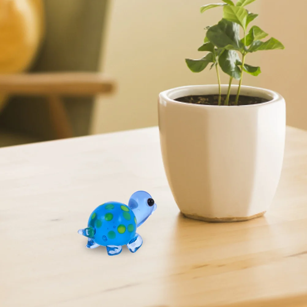 

2Pcs Colorful Glass Turtle Decorations Polished Silky Finish Aquariums Fish Tanks Home Desktop Ornament Party Favor