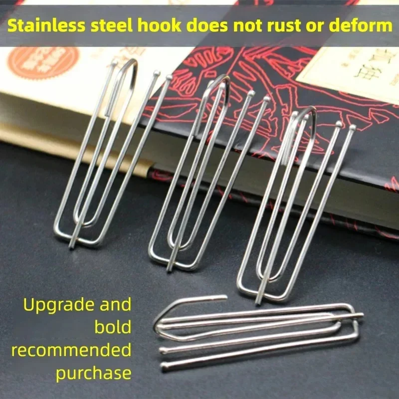 Curtain Rod Dedicated 30Pcs Premium Steel White Curtain Hooks, Durable Home Decor Window Rings