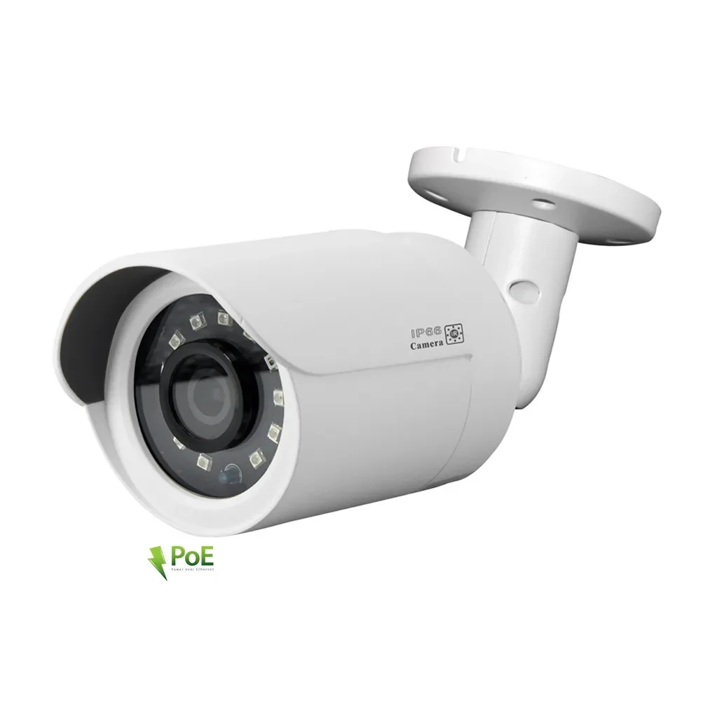 Cheap but High Quality Image 5mp Ip Poe Bullet Cctv Camera Built-in Audio 2.8mm Wide-angle Lens Plug and Play With Hik Nvr