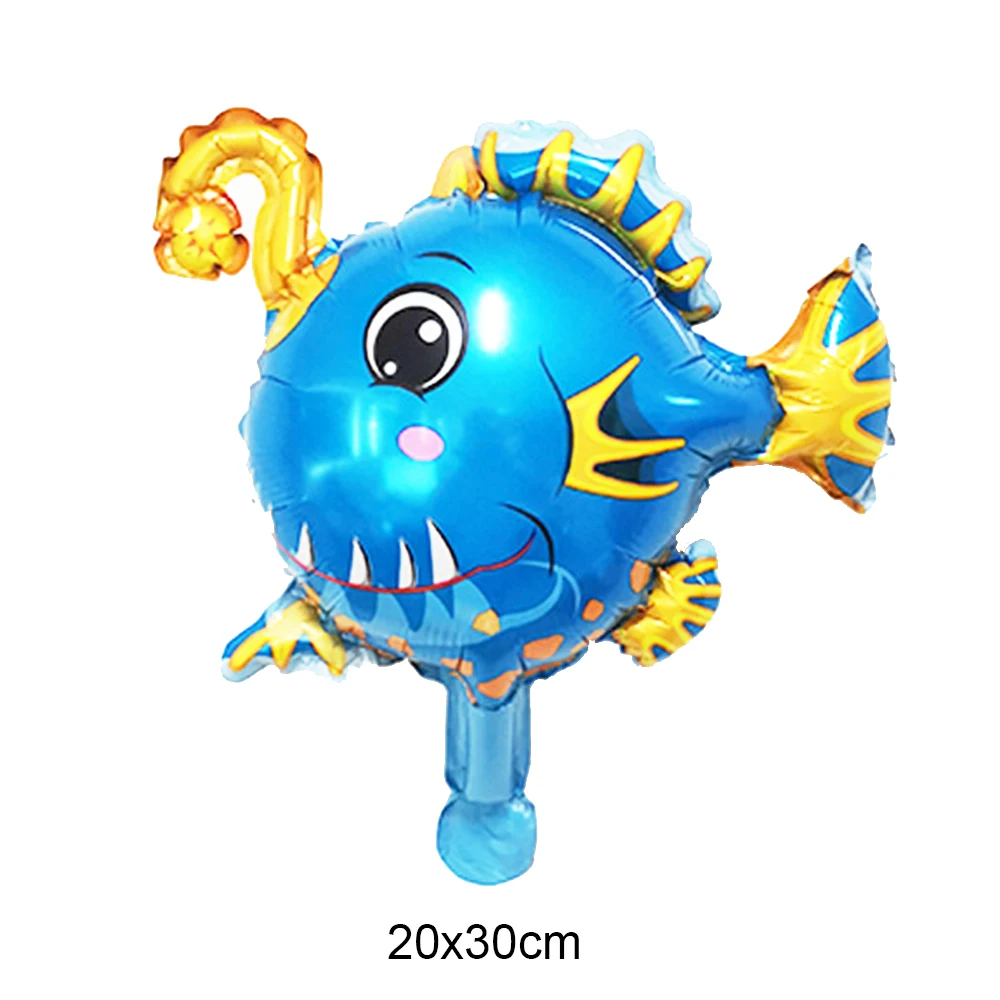 10/30/50pcs Mini Ocean Animal Balloons Birthday Party Small Size Shark lobster Octopus Fish Marine Balloon Sea Theme Party Decor