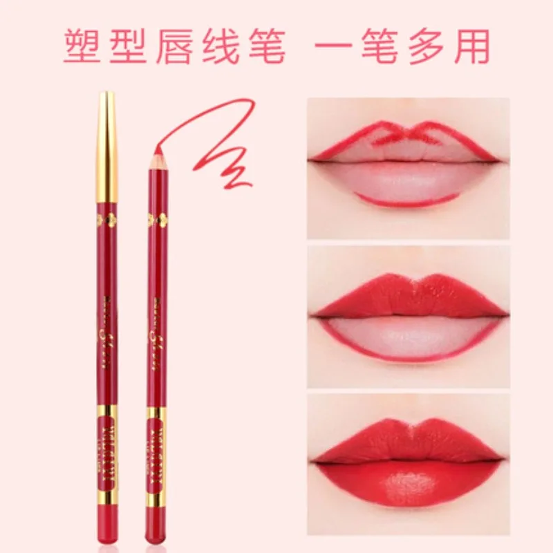 1 pz Lipliner, femmina, permanente, non scolorisce, lip liner rosso, ricamo labbra, penna per posizionamento labbra