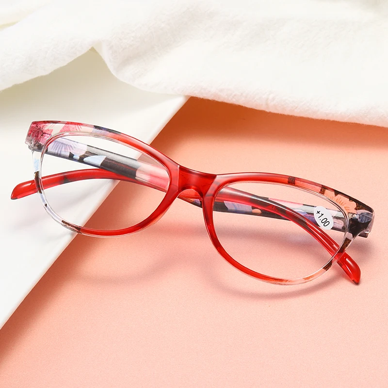 الرجعية النساء الأزهار القراءة طويل النظر نظارات للقراءة القارئ القط العين خمر النظارات Laides مع الديوبتر + 1.0 + 3.0 + 3.5 + 4
