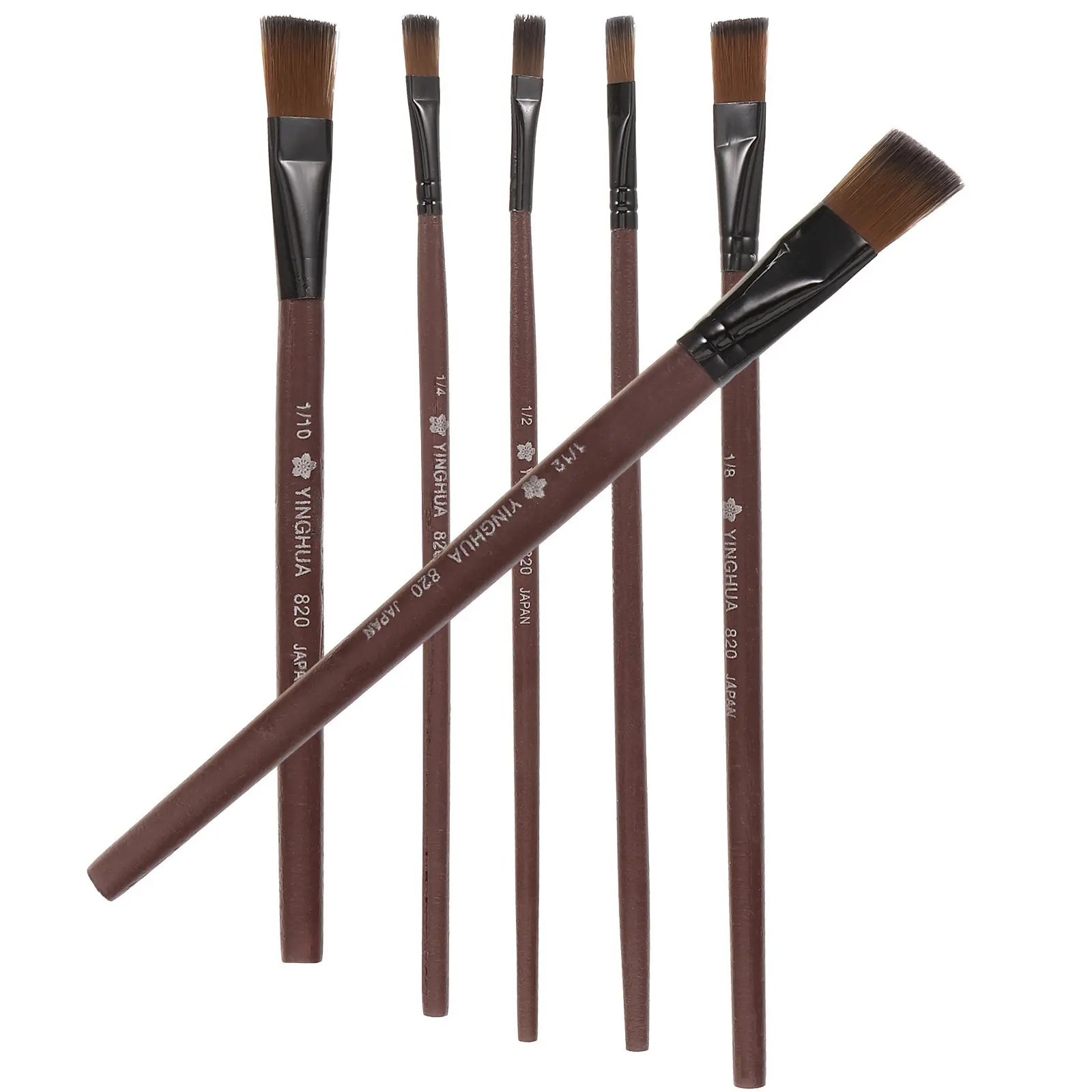 

6Pcs Weasel Hair Brush Set Artist Paint Watercolor Oil Pottery Gouache Craft Tools School Art Supplies Artist Paint