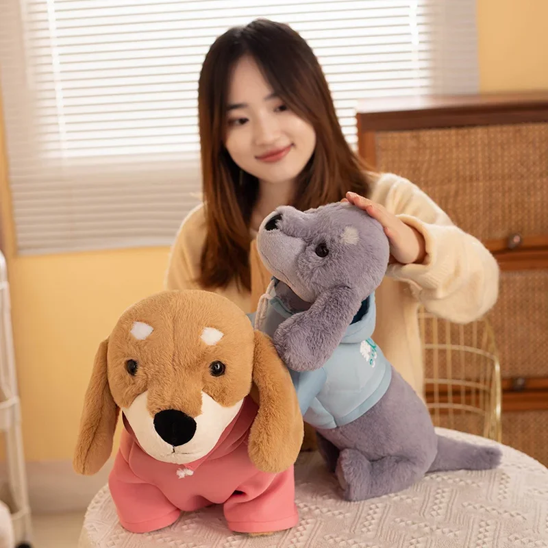 Juguetes de peluche suaves de perro salchicha Kawaii, animales de peluche, muñeca, cachorro, bebé, niños, niñas, regalo de cumpleaños, decoración