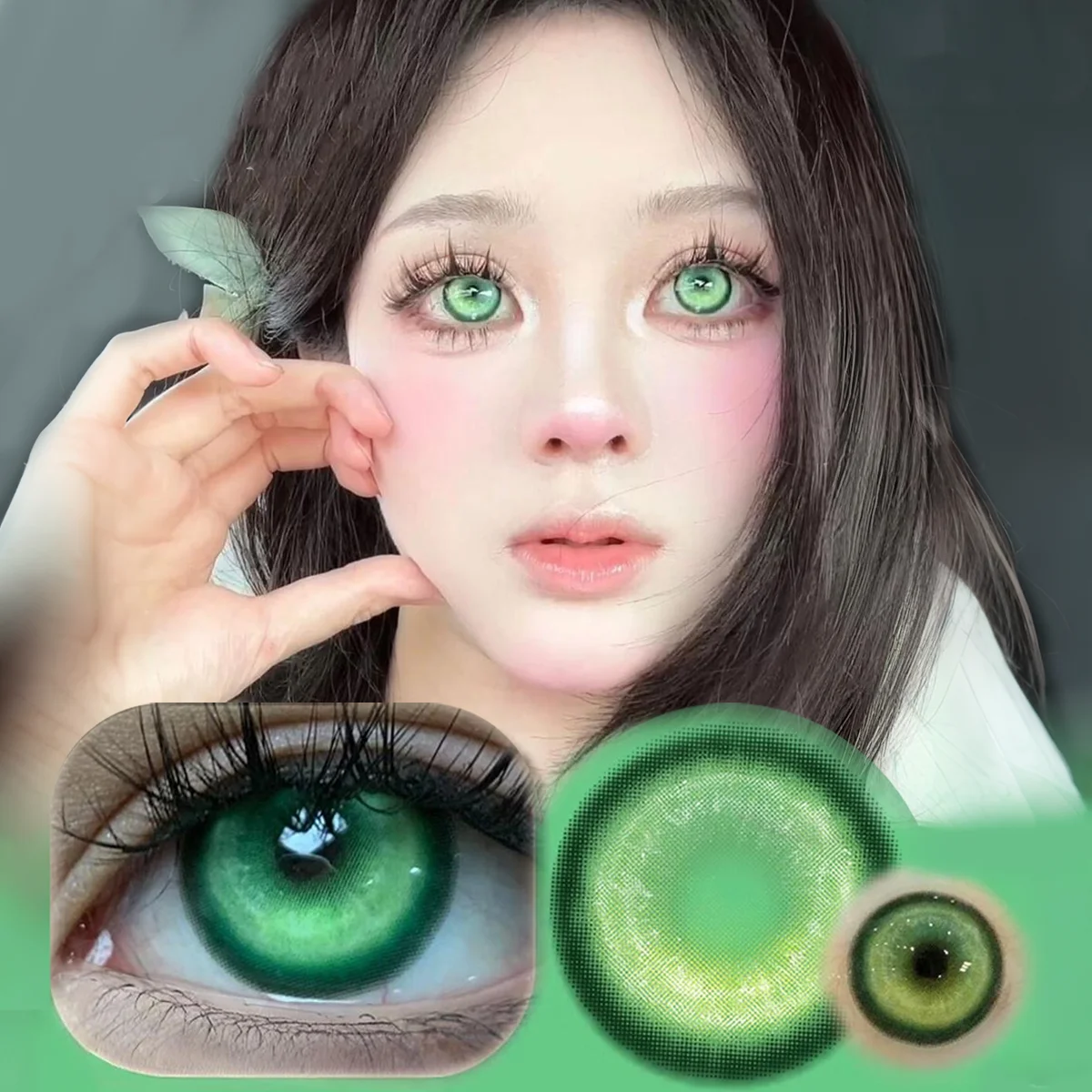 VISUASHOW Cyber Anime Cosplay Linsen Violette Weiche Farbige Kontaktlinsen für Halbjährlichen Gebrauch für Tägliche Party-Kosmetik Augenkontakte – Detail 14