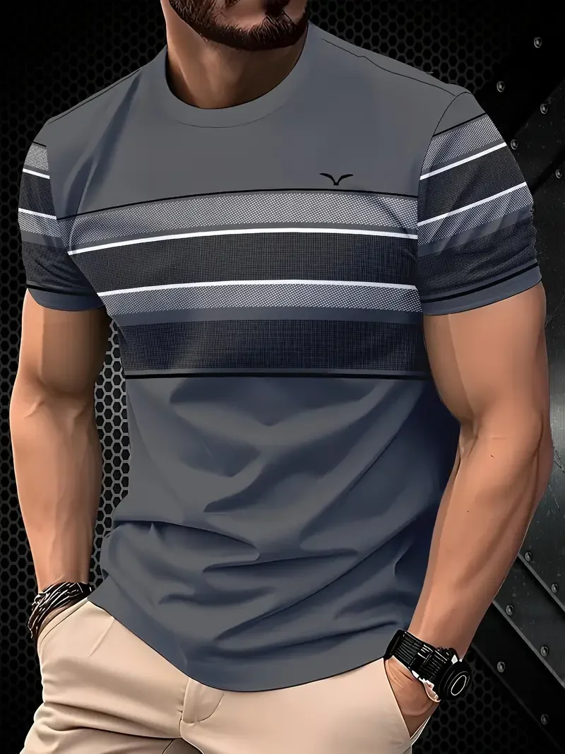 Thumbnail 3 - #9 Trending Mens Classic Striped T-Shirts Right Now