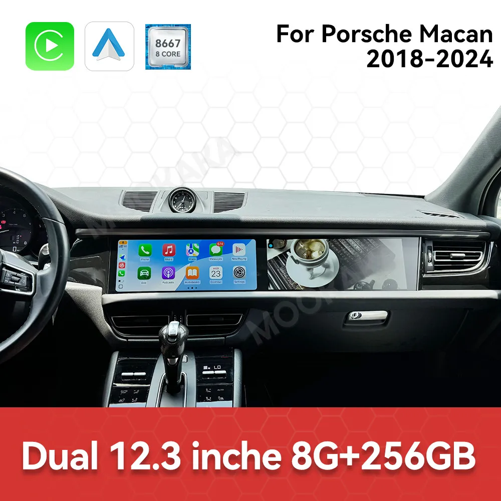 

12.3 Inch Screen Car Radio For Porsche Macan 2018-2024 Android GPS Navigation Multimedia Video Stereo Receiver Head Unit