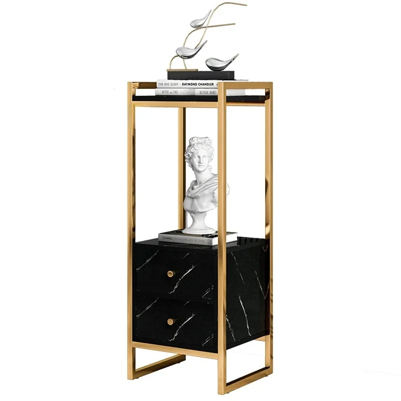 

Nordic Wrought Iron Living Room Bedside Cabinet Bedroom Furniture Book Shelf Simple Modern Balcony Hotel Storage
